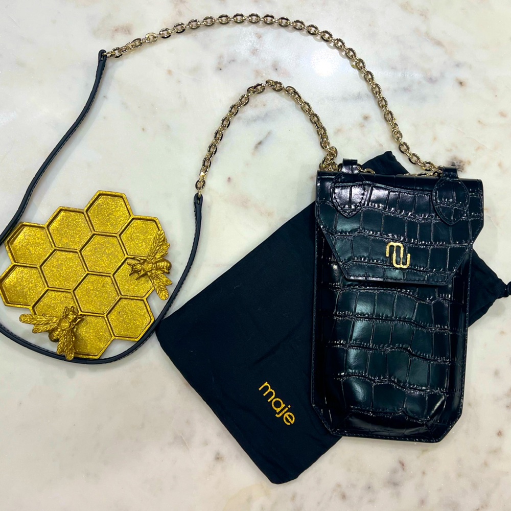 Maje over the shoulder bag on chain